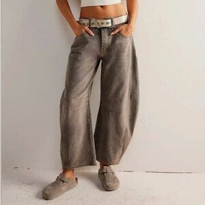 We The Free Lucky you Gray Wide Leg Jeans